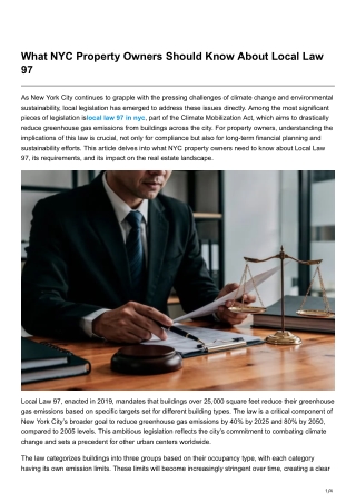 What NYC Property Owners Should Know About Local Law 97