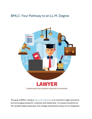 BMLC-Your Pathway to an LL.M. Degree