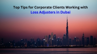 Tips for Corporate Clients Working with Dubai Loss Adjusters