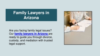 Family Lawyers in Arizona