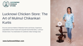 Elegant Mulmul Chikankari Kurtis in Lucknow – Lucknowi Chikan