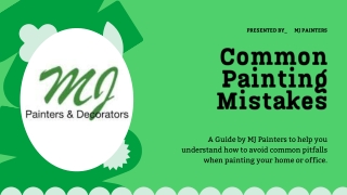 Presentation - Common Painting Mistakes