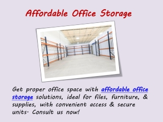 Affordable Office Storage