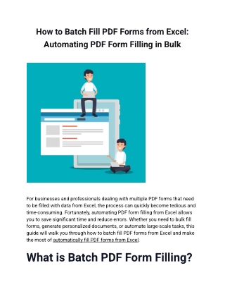 How to Batch Fill PDF Forms from Excel_ Automating PDF Form Filling in Bulk