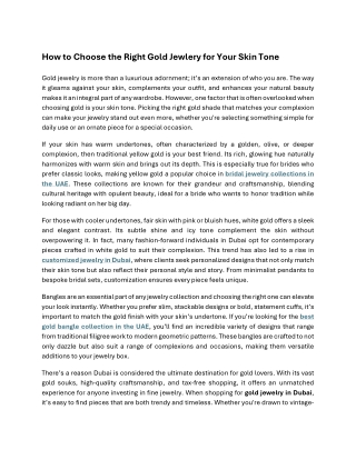 Arakkal blog on jewelry and skintone