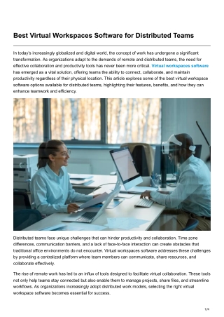 Best Virtual Workspaces Software for Distributed Teams