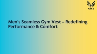 Men’s Seamless Gym Vest – Redefining Performance & Comfort