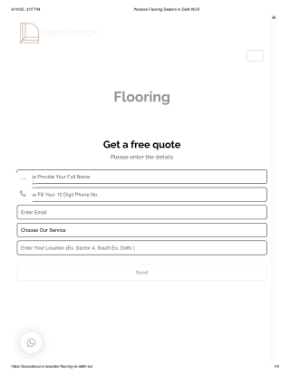 Premium Wooden Flooring in Delhi – Elevate Your Interiors with Lusso Decor