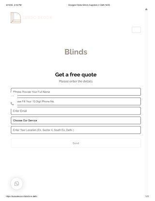 Roller Blinds for Windows in Delhi