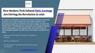 How Modern Tech Infused Patio Awnings Are Driving the Revolution in 2025