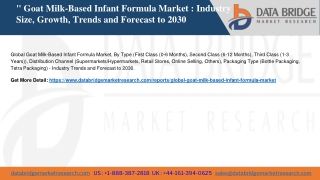 Global Goat Milk-Based Infant Formula Market
