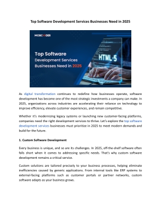 How to Choose the Top Software Development Services for Your Business