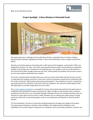 Tailored Window Installation Services for Any Space| Arcana Windows & Doors