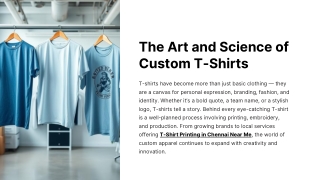 All About T-Shirt Printing, Embroidery & Production