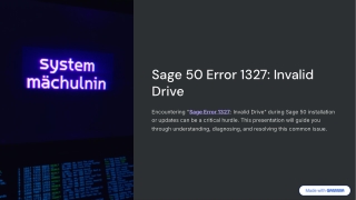 Step-by-Step Guide to Resolve Sage 50 Error 1327