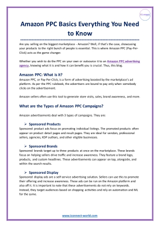 Amazon PPC Basics Everything You Need to Know