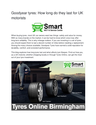 Goodyear tyres_ How long do they last for UK motorists