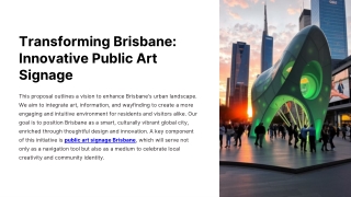 Transforming Brisbane Innovative Public Art Signage
