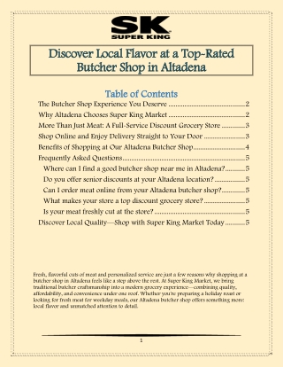 Discover Local Flavor at a Top Rated Butcher Shop