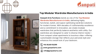Top Modular Wardrobe Manufacturers in India