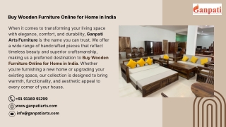 Buy Wooden Furniture Online for Home in India