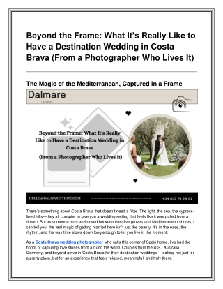 Beyond the Frame_ What It’s Really Like to Have a Destination Wedding in Costa Brava (From a Photographer Who Lives It)