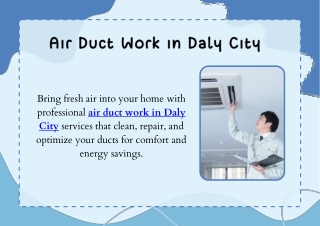 Air Duct Work in Daly City