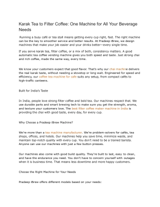 Karak Tea to Filter Coffee_ One Machine for All Your Beverage Needs