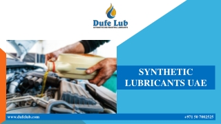SYNTHETIC LUBRICANTS UAE