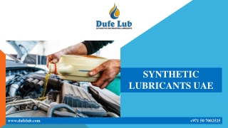 SYNTHETIC LUBRICANTS UAE