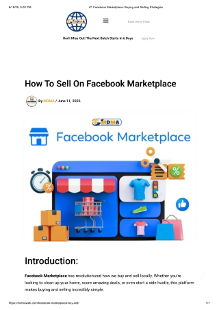 Facebook Marketplace_ Buying and Selling Strategies