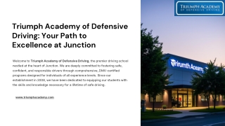 Driving School Junction: Your Pathway to Safe Driving