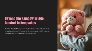 Beyond the Rainbow Bridge Comfort in Keepsakes