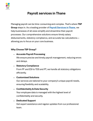 Payroll services in Thane