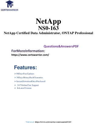 NS0-163 question and answer pdf dumps