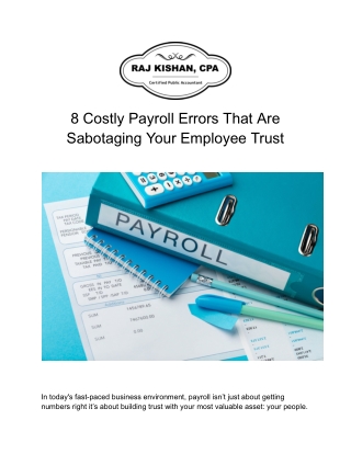 8 Costly Payroll Errors That Are Sabotaging Your Employee Trust