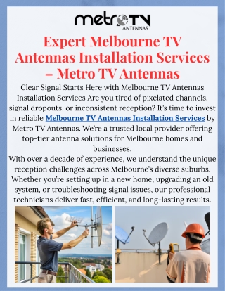 Trusted Melbourne TV Antennas Installation Services – Metro TV Antenna