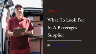 What To Look For In A Beverages Supplier