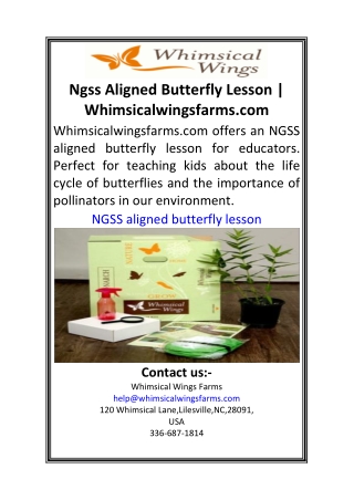 Ngss Aligned Butterfly Lesson  Whimsicalwingsfarms.com