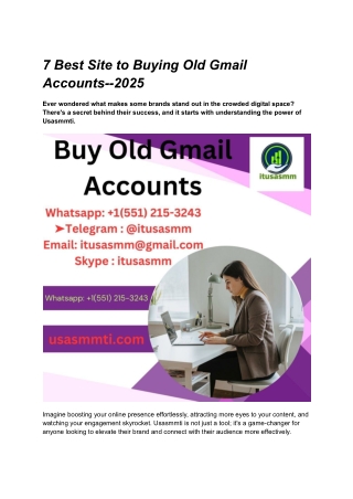 7 Best Site to Buying Old Gmail Accounts--2025