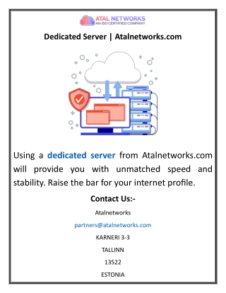 Dedicated Server  Atalnetworks