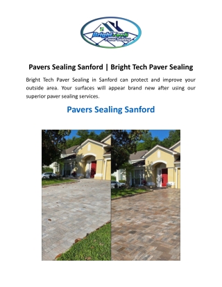 Pavers Sealing Sanford