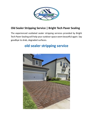 Old Sealer Stripping Service