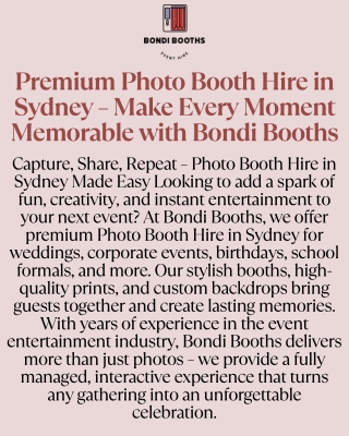 Premium Photo Booth Hire in Sydney – Bondi Booths