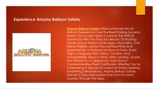 Experience Arizona Balloon Safaris