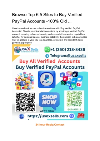 Browse Top 6.5 Sites to Buy Verified PayPal Accounts -100_ Old ...