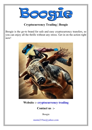 Cryptocurrency Trading   Boogie