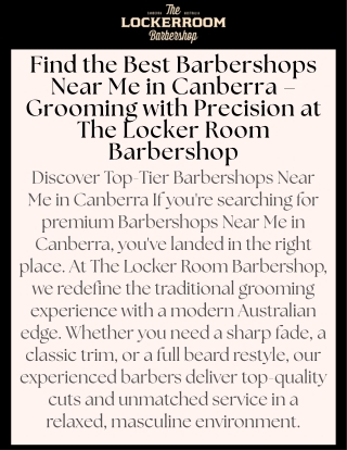 Premium Barbershops Near Me in Canberra – The Locker Room Barbershop