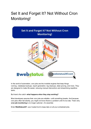 Set It and Forget It