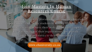 Join Masters In Human Resources Course